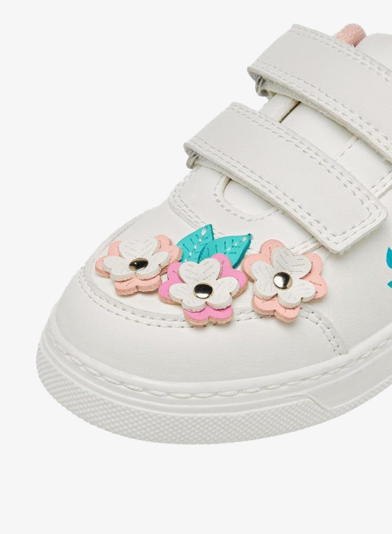 Barbie Girls Floral Accent Hook And Loop Sneakers - Image 4